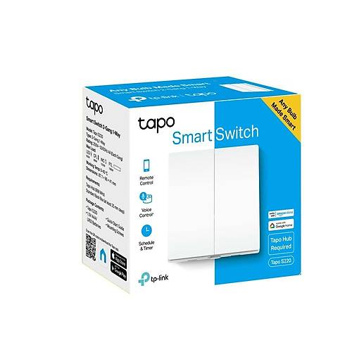 Smart Light Switch 2 Gang 1 Way