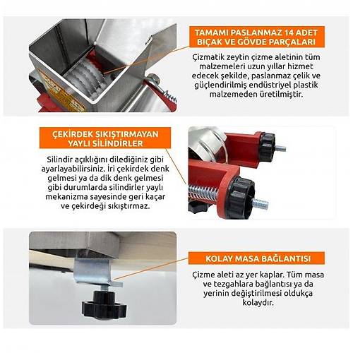 Kad�o�lu �izmatik Paslanmaz �elik Zeytin �izme Aleti