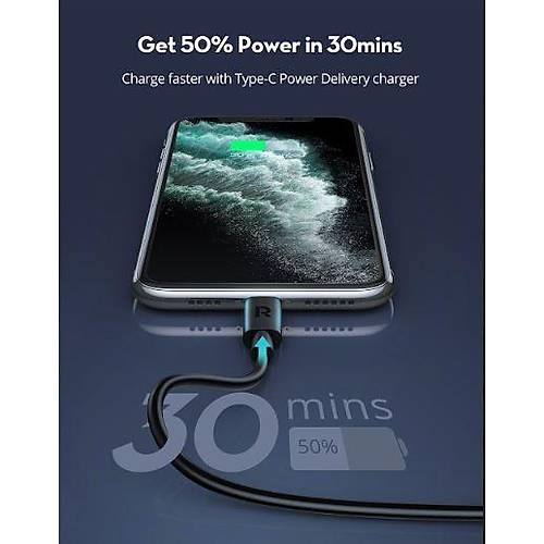 Type-C to Lightning Cable 1m TPE Black