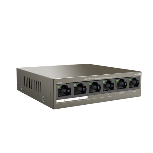 TENDA TEF1106P-4-63W 6PORT 10/100 Y�NET�LEMEZ POE SWITCH