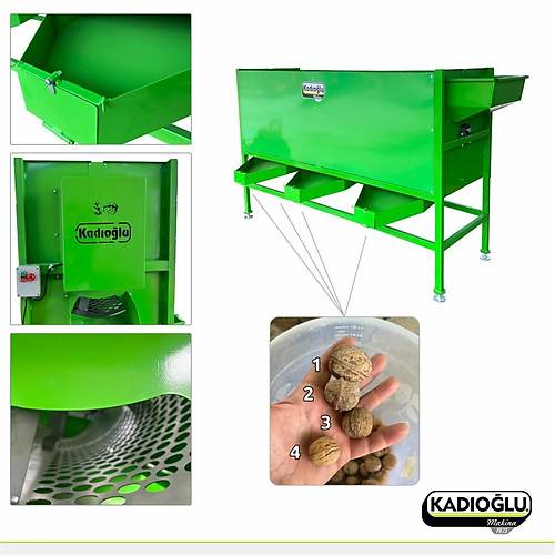 Kad�o�lu C300E 3+1 Tamburlu Ceviz Boylama Kalibrasyon Makinesi
