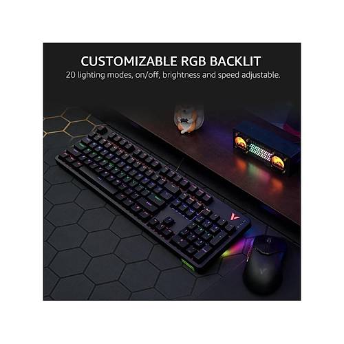 V500PRO RGB / Antighosting Mechanical Blue Switch Gaming Keyboard Black