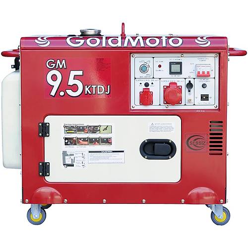 GoldMoto GM9.5KTDJ 8.7Kva Trifaze Mar�l� Kabinli Dizel Jenerat�r
