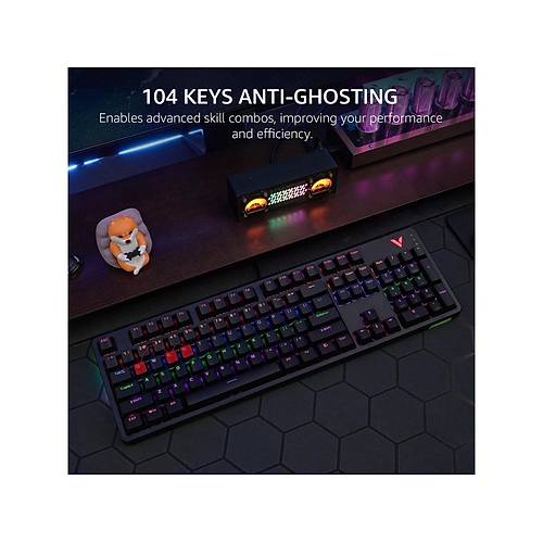 V500PRO RGB / Antighosting Mechanical Blue Switch Gaming Keyboard Black