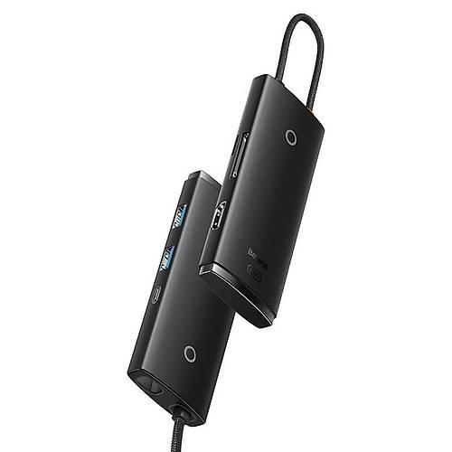 BASEUS LITE 6 IN1 TYPE-C HUB - SIYAH