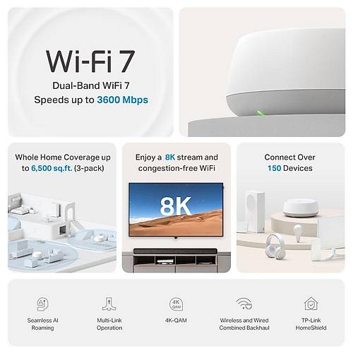 BE3600 Whole Home Mesh Wi-Fi 7 System BE22