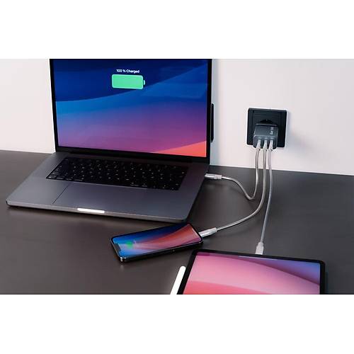 GNC-65 GaN Charger 65W with 2 x USB-C� PD 65W / 1 x USB-A QC 3.0