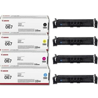 Canon CRG-067 Sar� K�rm�z� Mavi Siyah Orjinal Toner Seti - Kutusuz