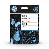 HP 912 6ZC74AE Sar� K�rm�z� Mavi Siyah Orjinal Kartu� Seti