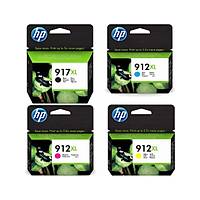 HP 917XL + 912XL Mavi K�rm�z� Sar� Siyah Orjinal Kartu� Seti