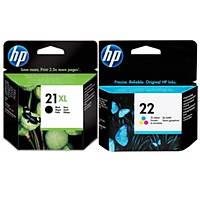 HP 21XL + 22 C9351CE + C9352AE Siyah ve Renkli Orjinal Kartu� Set