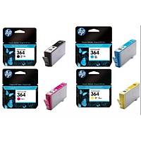 HP 364 SD534EE Mavi K�rm�z� Sar� Siyah Orjinal Kartu� Seti - 3070