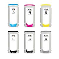 HP 72 Foto Siyah + Mavi + K�rm�z� + Sar� + Gri + Mat Siyah Muadil Kartu� Seti