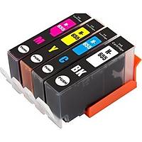 HP 655 Muadil 4'l� Kartu� Seti | Siyah, Mavi (Cyan), K�rm�z� (Magenta), Sar� | HP DeskJet Ink Advantage 3525, HP OfficeJet 4615, 4625 Uyumlu