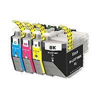 Brother LC3719XL Muadil 4'l� Kartu� Seti | Siyah, Mavi (Cyan), K�rm�z� (Magenta), Sar� | Brother MFC-J2330DW, MFC-J2730DW, MFC-J3530DW, MFC-J3930DW Uyumlu