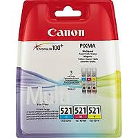 Canon CLI-521 CMY 3'l� Orjinal Kartu� Seti - MP540 / MP620