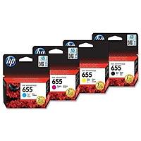 HP 655 Sar� K�rm�z� Mavi Siyah Orjinal Kartu� Seti 3525-4615-4625