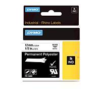 DYMO 18483 Rhinopro Beyaz-Siyah Sabit Polyester �erit 12 mm x 5.5m
