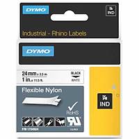 DYMO 1734524 Rhinopro Beyaz-Siyah Esnek Naylon �erit 24 mm x 3,5m