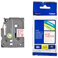Brother P-Touch TZE-232 12mm Beyaz �zeri K�rm�z� Etiket