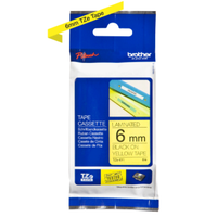 Brother TZ-611 - TZE-611 8mm Sar� �zeri Siyah Etiket