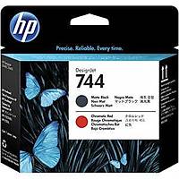 HP 744-F9J88A Mat Siyah-Kromatik K�rm�z� Orjinal Bask� Kafas�