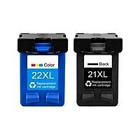 HP 21XL + 22XL C9351CE C9352CE Siyah + Renkli Muadil Kartu� Seti | DeskJet F380, F2180, F4180, OfficeJet 5610, PSC 1410 Uyumlu