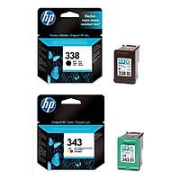 HP 338 + 343 C8765EE C8766EE Siyah ve Renkli Orjinal Kartu� Seti