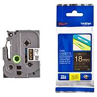 Brother P-Touch TZE-344 18mm Siyah �zeri Altin Etiket