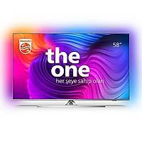 �rnek �r�n PHILIPS 58PUS8506 58inc 146 CM 4K UHD ANDROID TV,3 TARAFLI AMBILIGHT,DAHILI UYDU