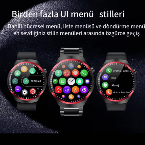 VN Watch 4 Pro Ak�ll� Saat � 3 Kordonlu, NFC Destekli, Kablosuz �arj �zellikli