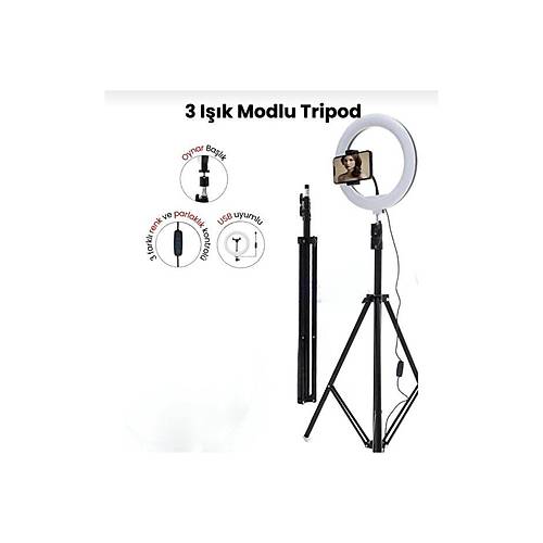 I��kl� Ayakl� Tripod | Foto�raf & Video �ekimi i�in LED I��kl� Ayarlanabilir Telefon Tripodu