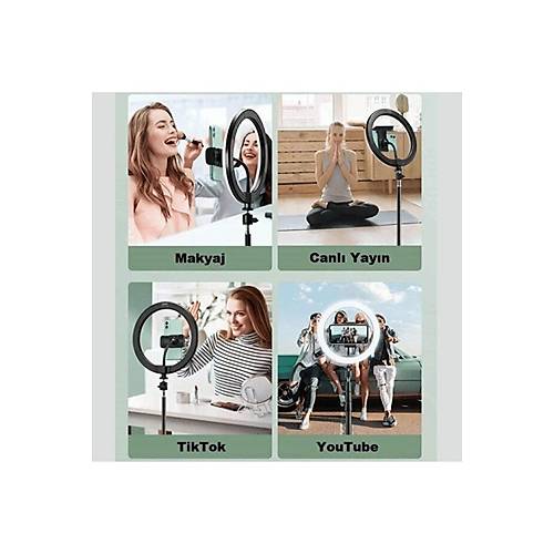 I��kl� Ayakl� Tripod | Foto�raf & Video �ekimi i�in LED I��kl� Ayarlanabilir Telefon Tripodu