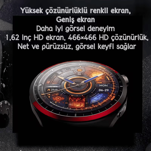 VN Watch 4 Pro Ak�ll� Saat � 3 Kordonlu, NFC Destekli, Kablosuz �arj �zellikli