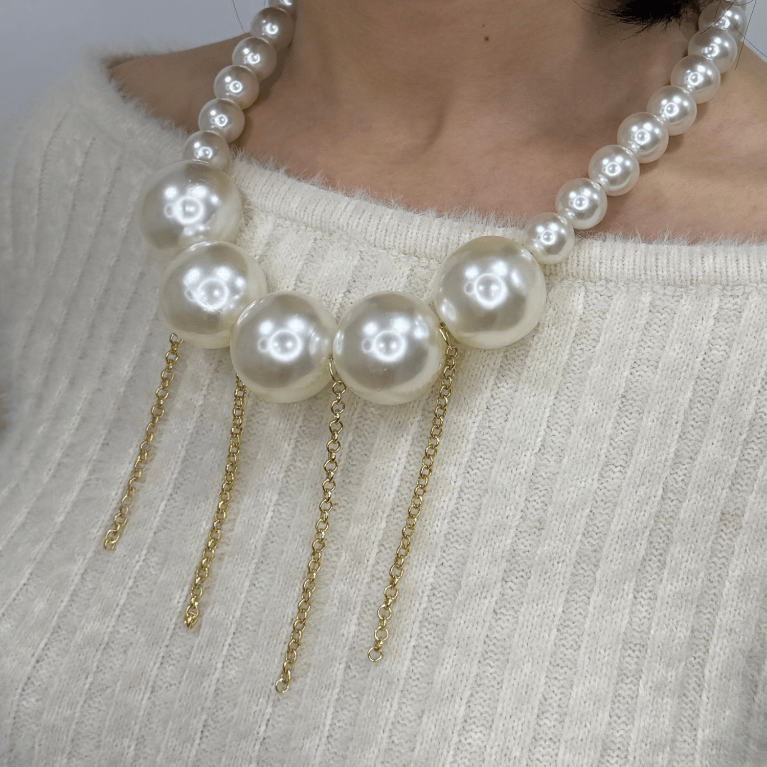 Sirello Pearl Luxe Zincir Detaylı Kolye