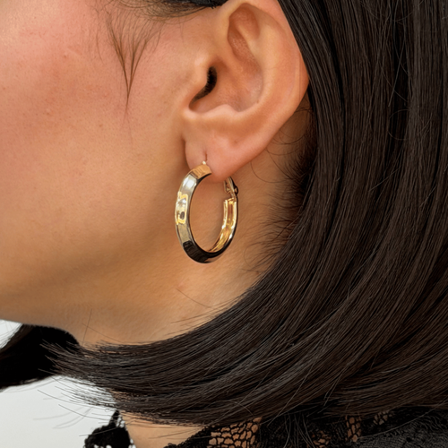 Gold Kal�n Halka K�pe