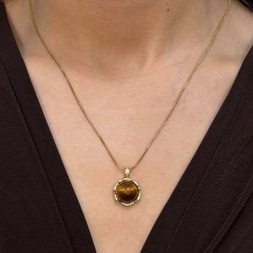 Sertifikal� Kaplang�z� �elik Gold Kolye