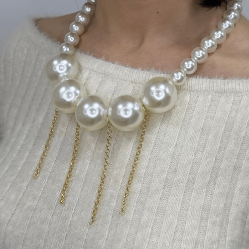 Sirello Pearl Luxe Zincir Detayl� Kolye