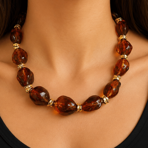 Golden Amber Kolye