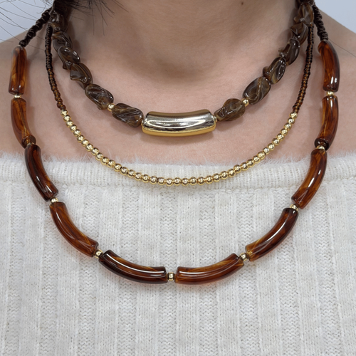 Amber Aura Katmanl� Kolye