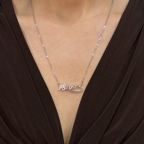 Atat�rk �mzal� �elik G�m�� Rengi Kolye