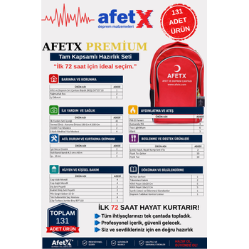 Afet ve Deprem �antas� - AFETX PREM�UM