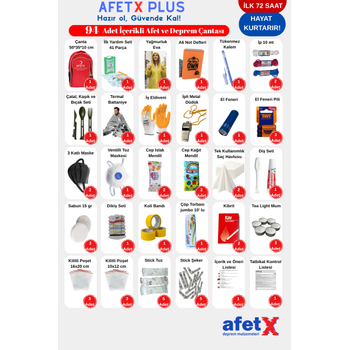 Afet ve Deprem �antas� - AFETX PLUS