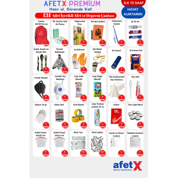 Afet ve Deprem �antas� - AFETX PREM�UM