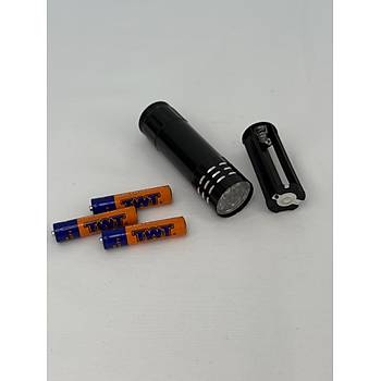 Led'li El Feneri - Siyah