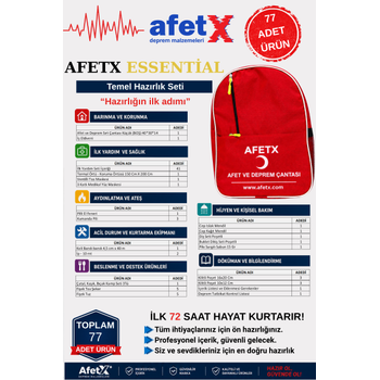 Afet ve Deprem �antas� - AFETX ESSENT�AL