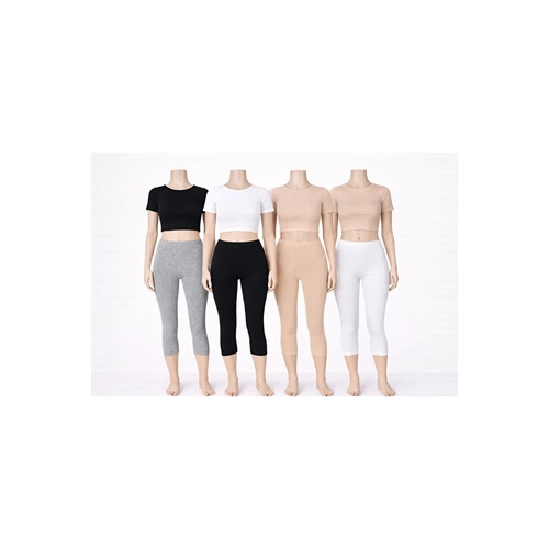 Diz Alt� %100 Pamuklu Penye Tayt, B�y�k Beden Tayt, Kapri Tayt 4 Renkli Paket