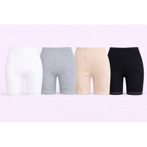 B�y�k Beden, Curve, Penye ��lik %100 Pamuklu Tayt 4'l� Paket