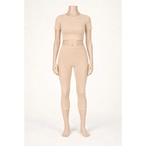 Diz Alt� %100 Pamuklu Penye Tayt, B�y�k Beden Tayt, Kapri Tayt 4 Renkli Paket