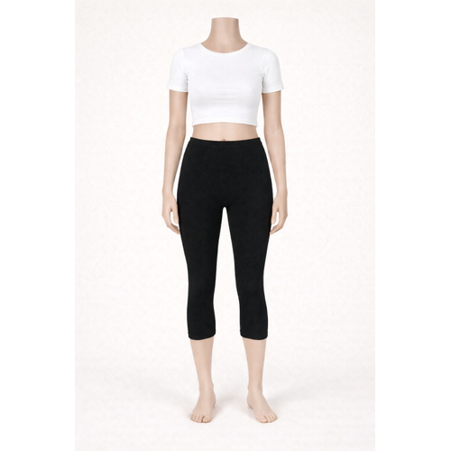 Diz Alt� %100 Pamuklu Penye Tayt, B�y�k Beden Tayt, Kapri Tayt